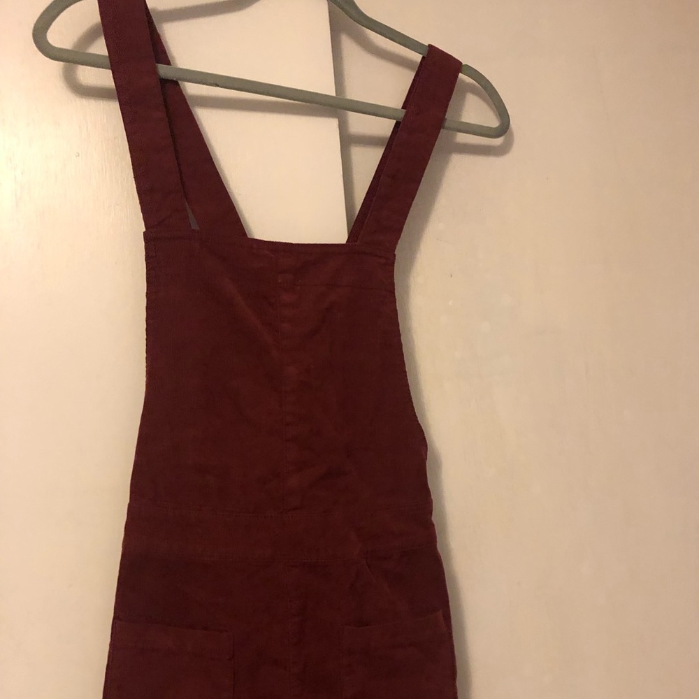 H&M Burgundy Corduroy Overalls